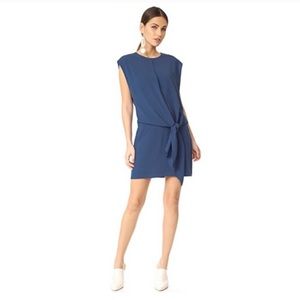 Tibi Savanna tie-front dress - Delta Blue